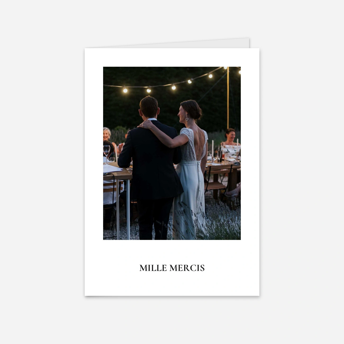 Carte de remerciements Simplement