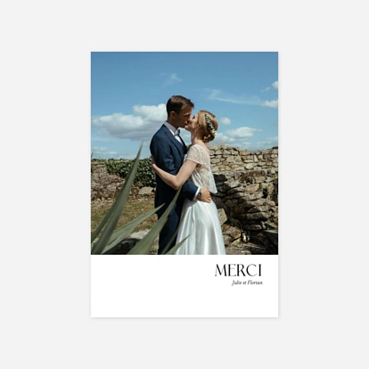 Carte Remerciement Mariage Simplement