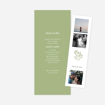 Faire-part mariage Signature végétale