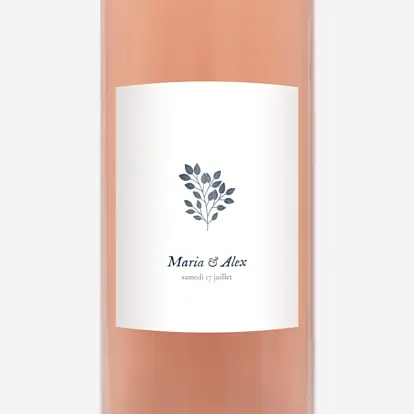 Étiquette bouteille Signature végétale