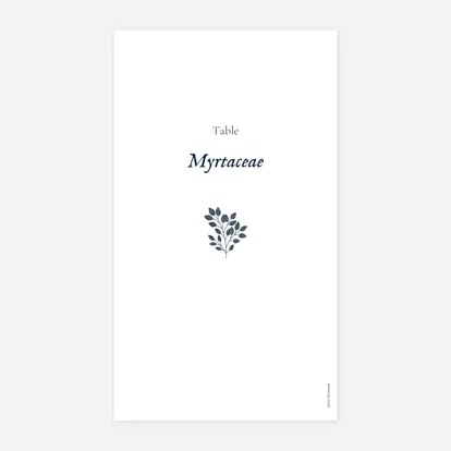 Marque-table mariage Signature végétale