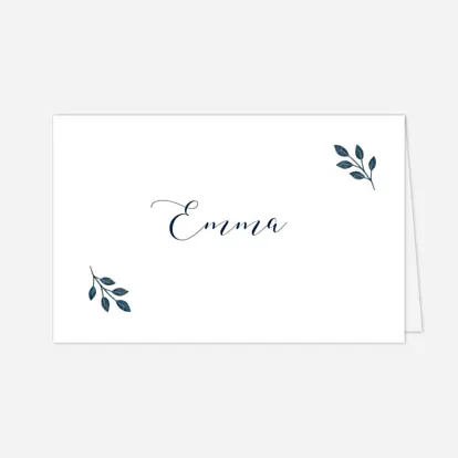 Marque-place Baptême Signature végétale