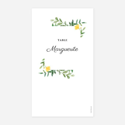 Marque-table mariage Sous la pergola