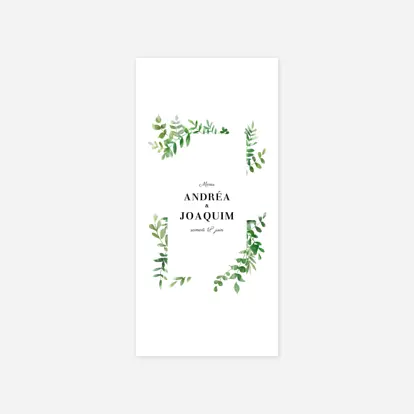 Menu mariage Sous la pergola