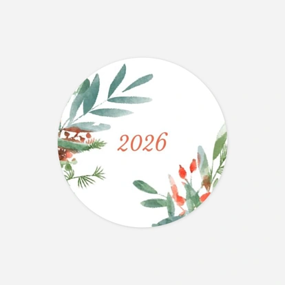 Étiquette cadeau Noël Solstice d'hiver