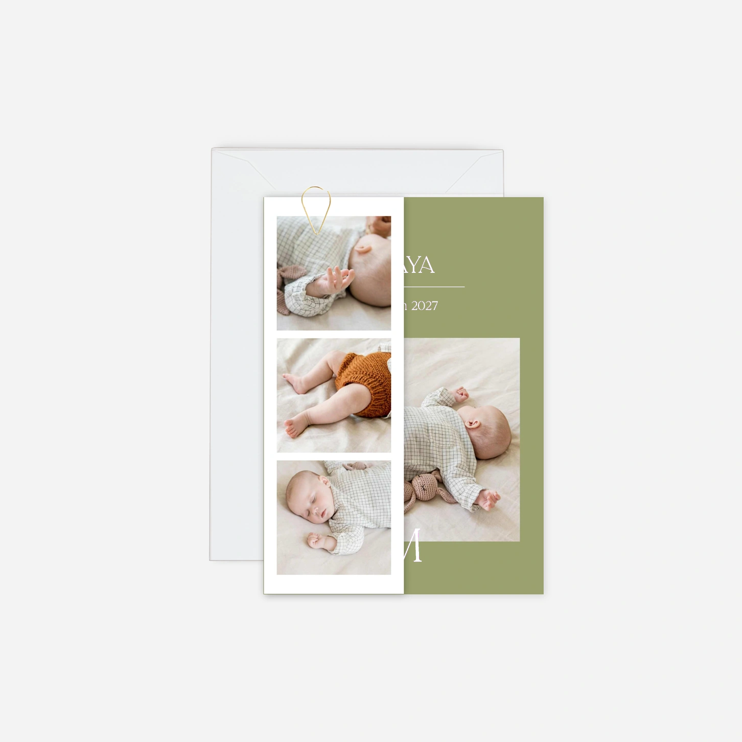 Faire-part naissance Son initiale