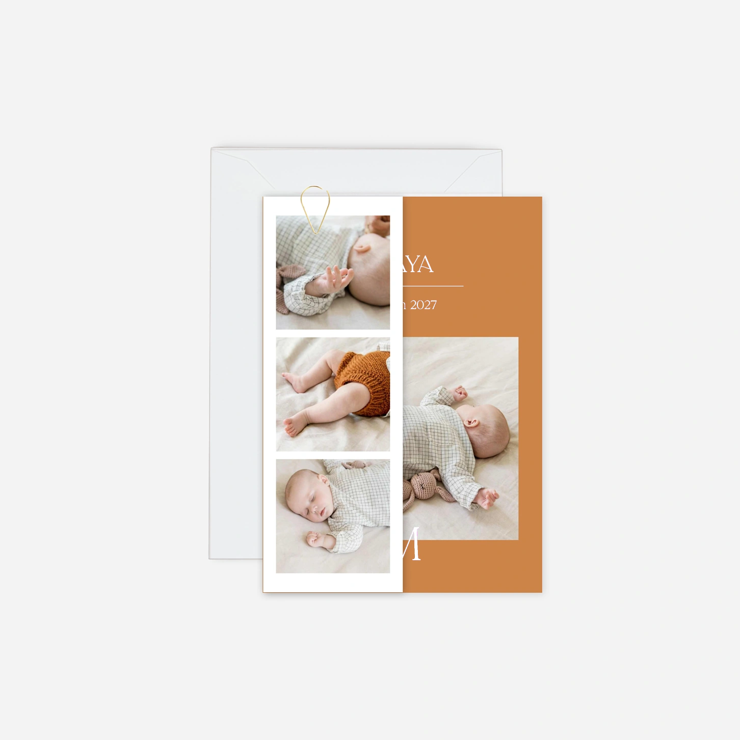 Faire-part naissance Son initiale