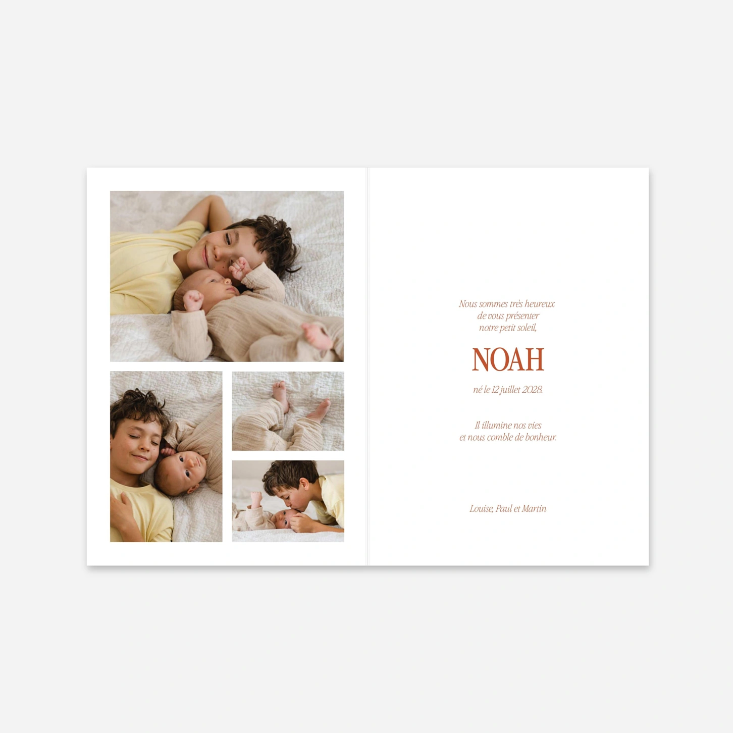 Faire-part naissance Rayures estivales