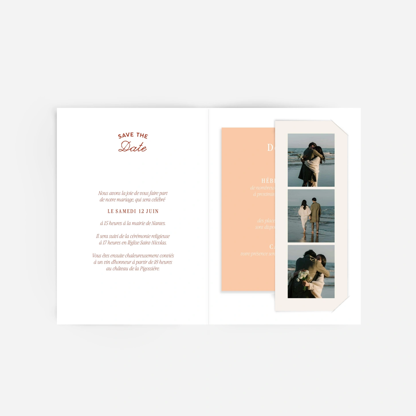 Faire-part mariage Rayures estivales