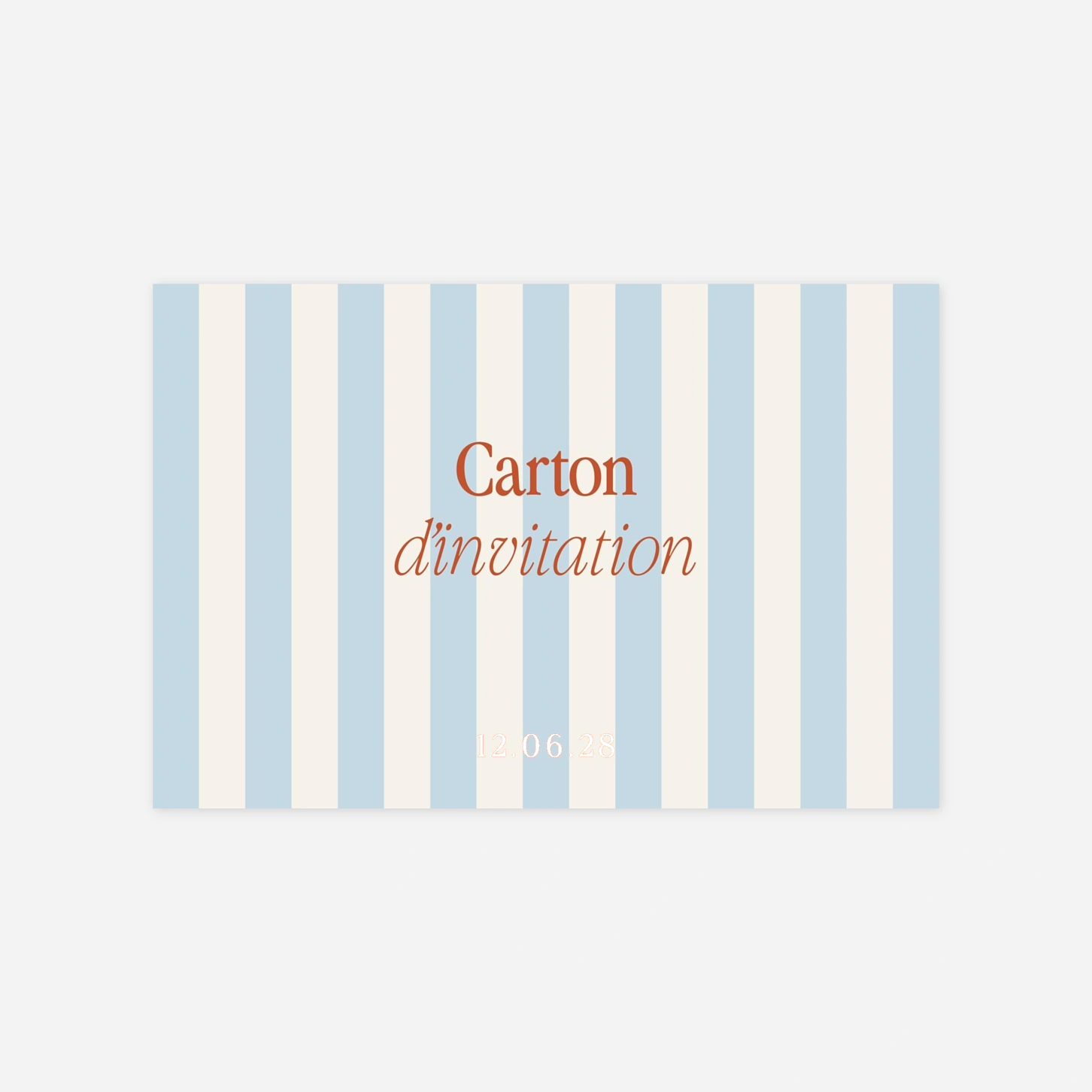 Carton d'invitation Rayures estivales
