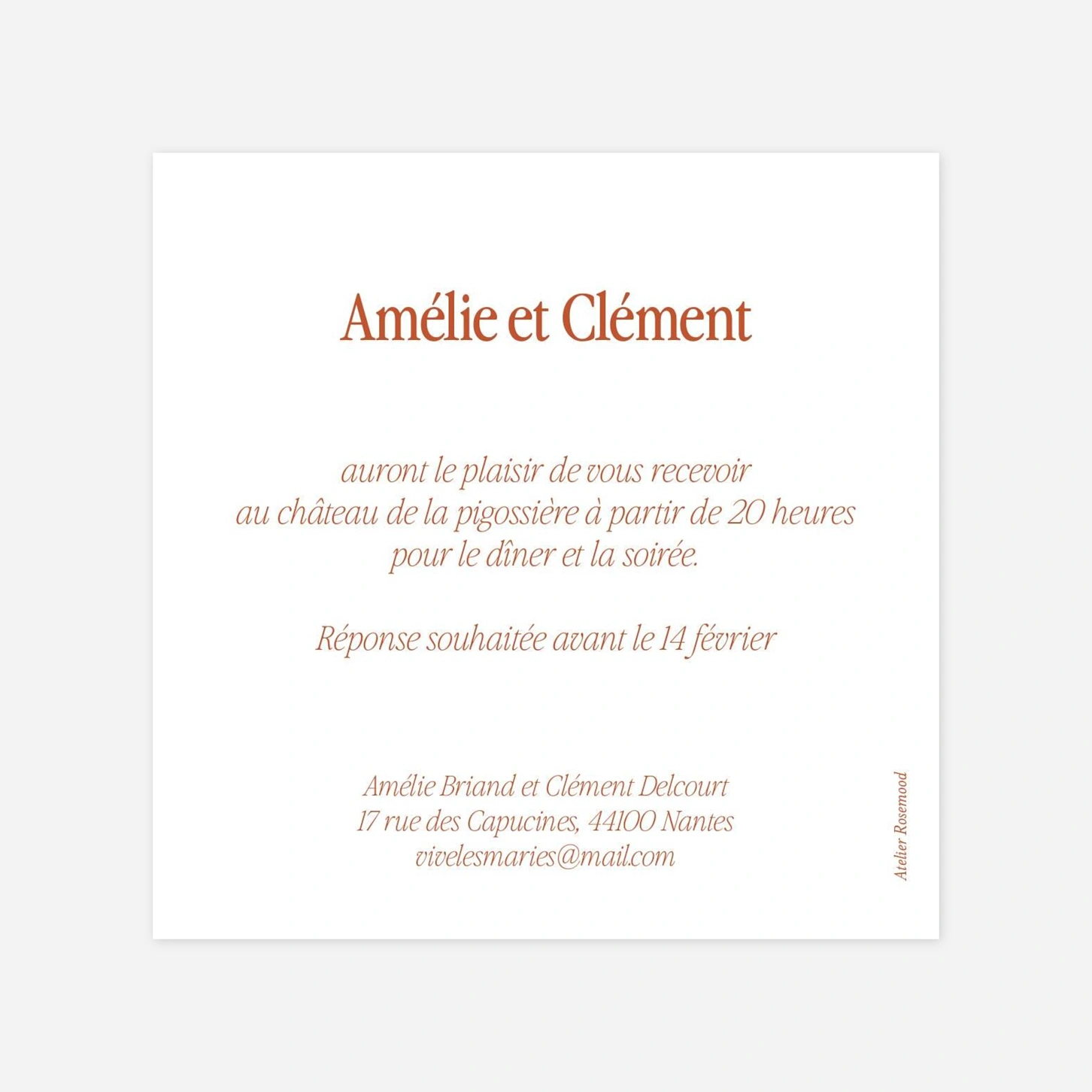 Carton d'invitation Rayures estivales