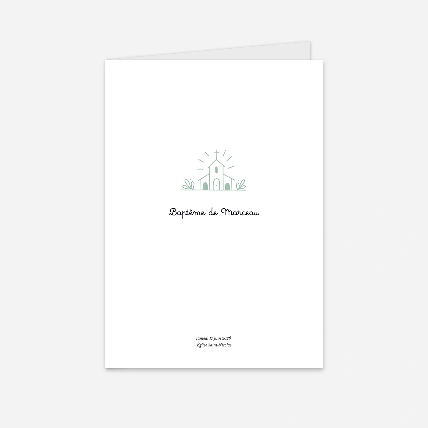 Livret de messe baptême Sweet moment