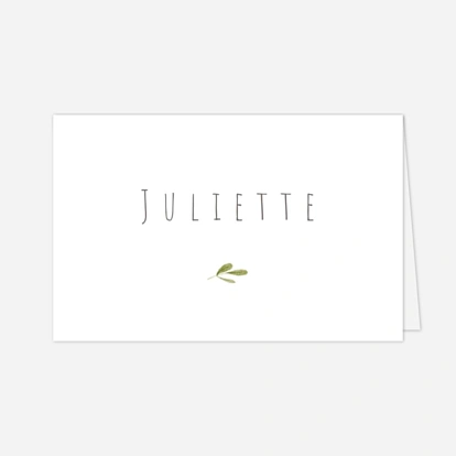 Marque-place Baptême Symboles aquarellés