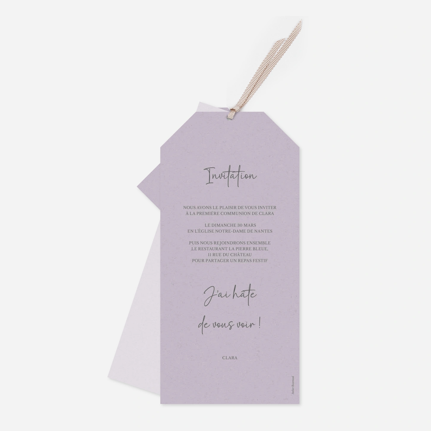 Invitation communion Trait fin