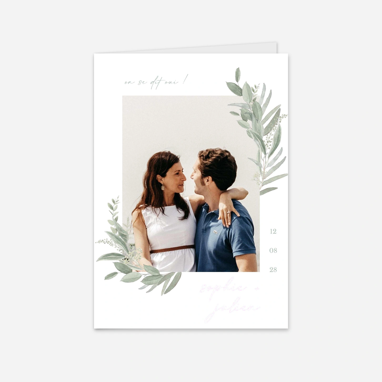 Faire-part mariage Cœurs suspendus