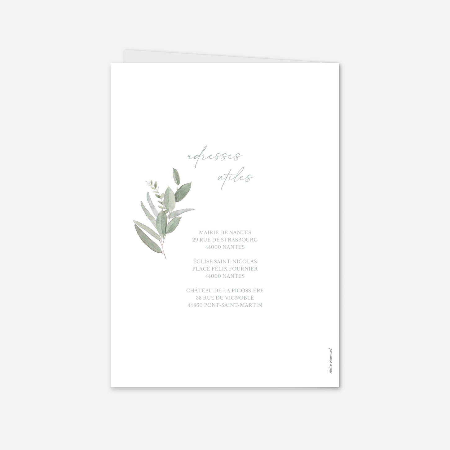 Faire-part mariage Cœurs suspendus