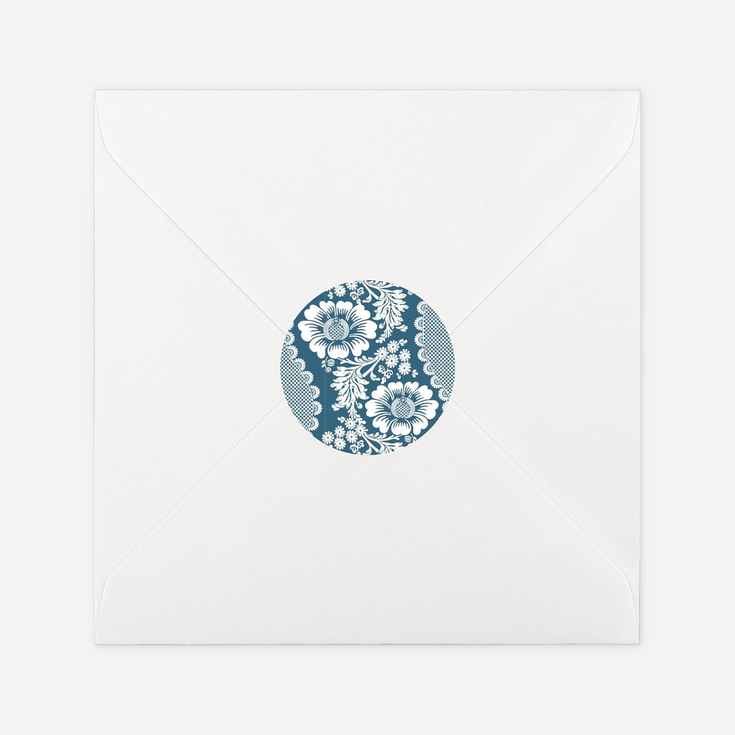 Étiquette cadeau Noël Fleurs ondulantes