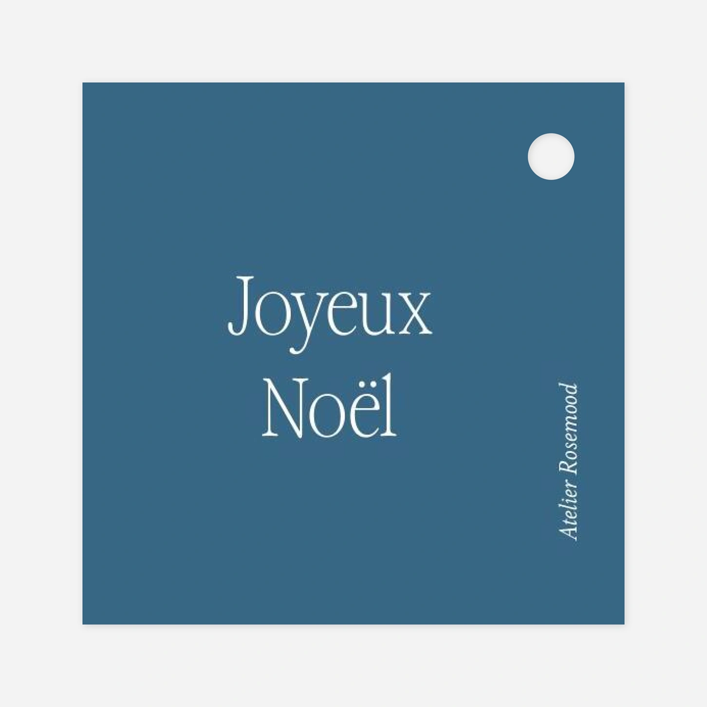 Étiquette perforée Noël Fleurs ondulantes
