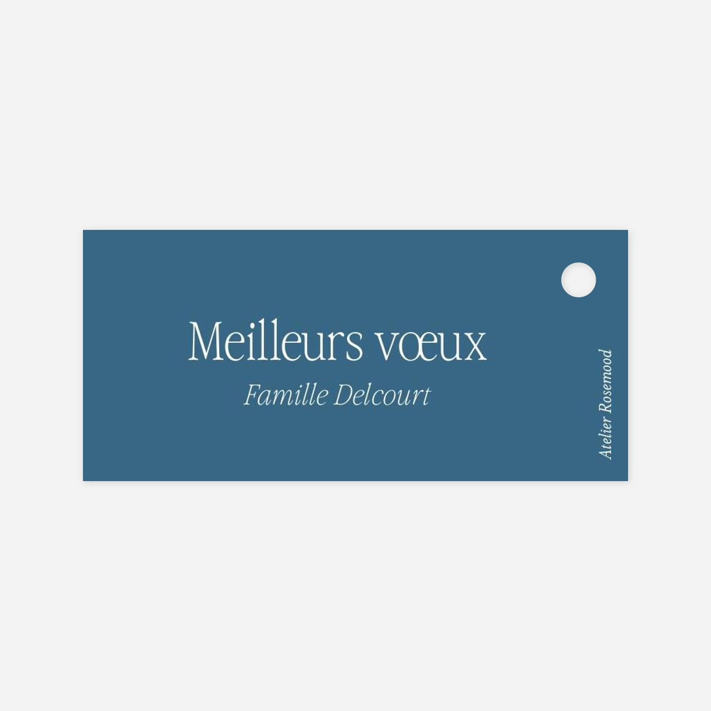 Étiquette perforée Noël Fleurs ondulantes