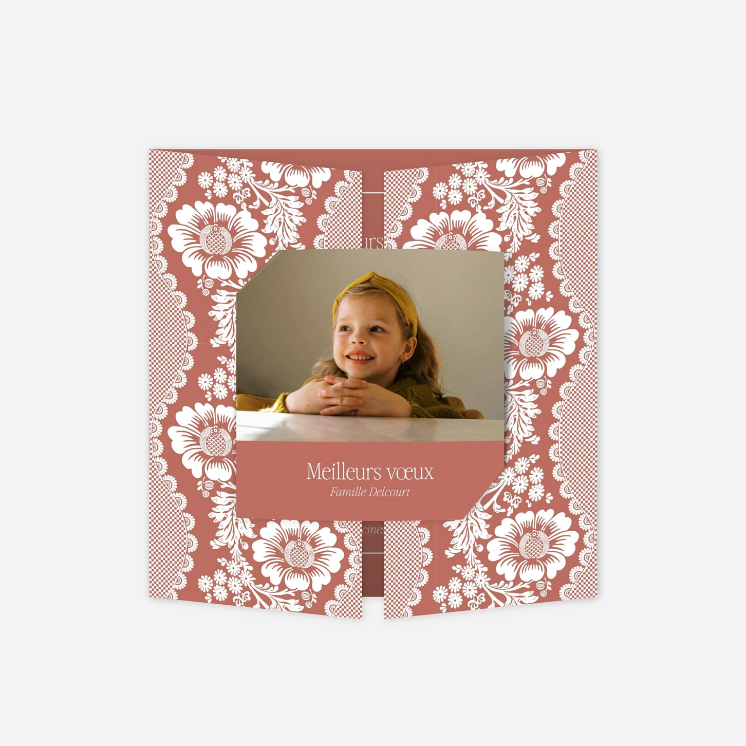 Carte de voeux Fleurs ondulantes