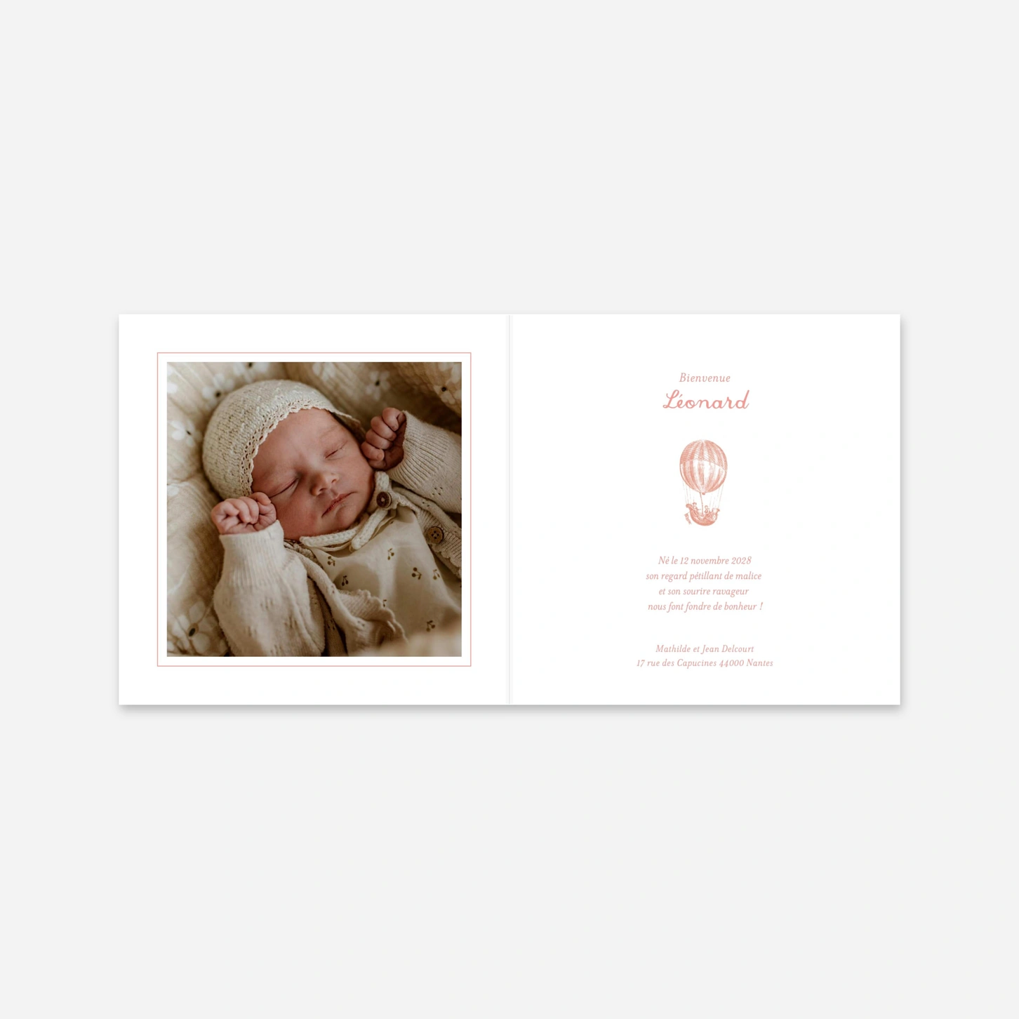 Faire-part naissance Le ballon de Gonesse