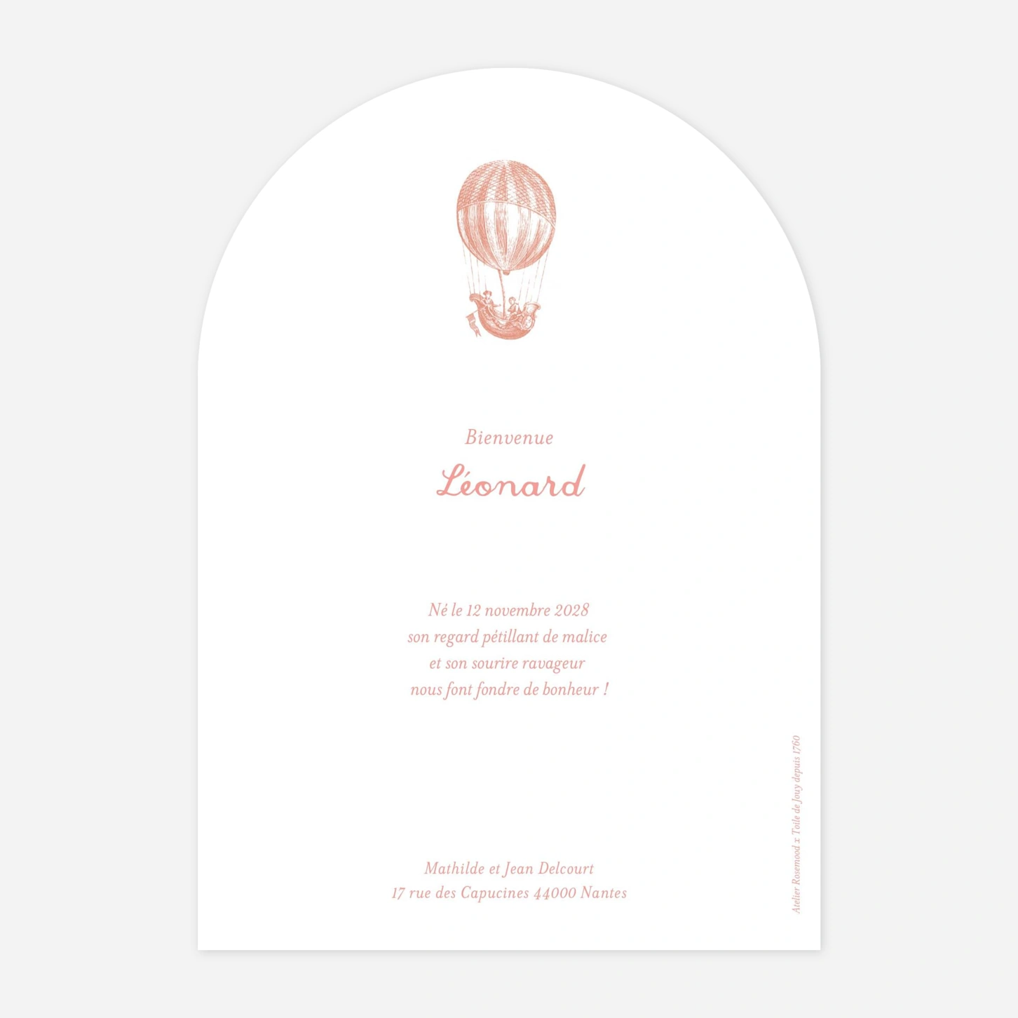 Faire-part naissance Le ballon de Gonesse