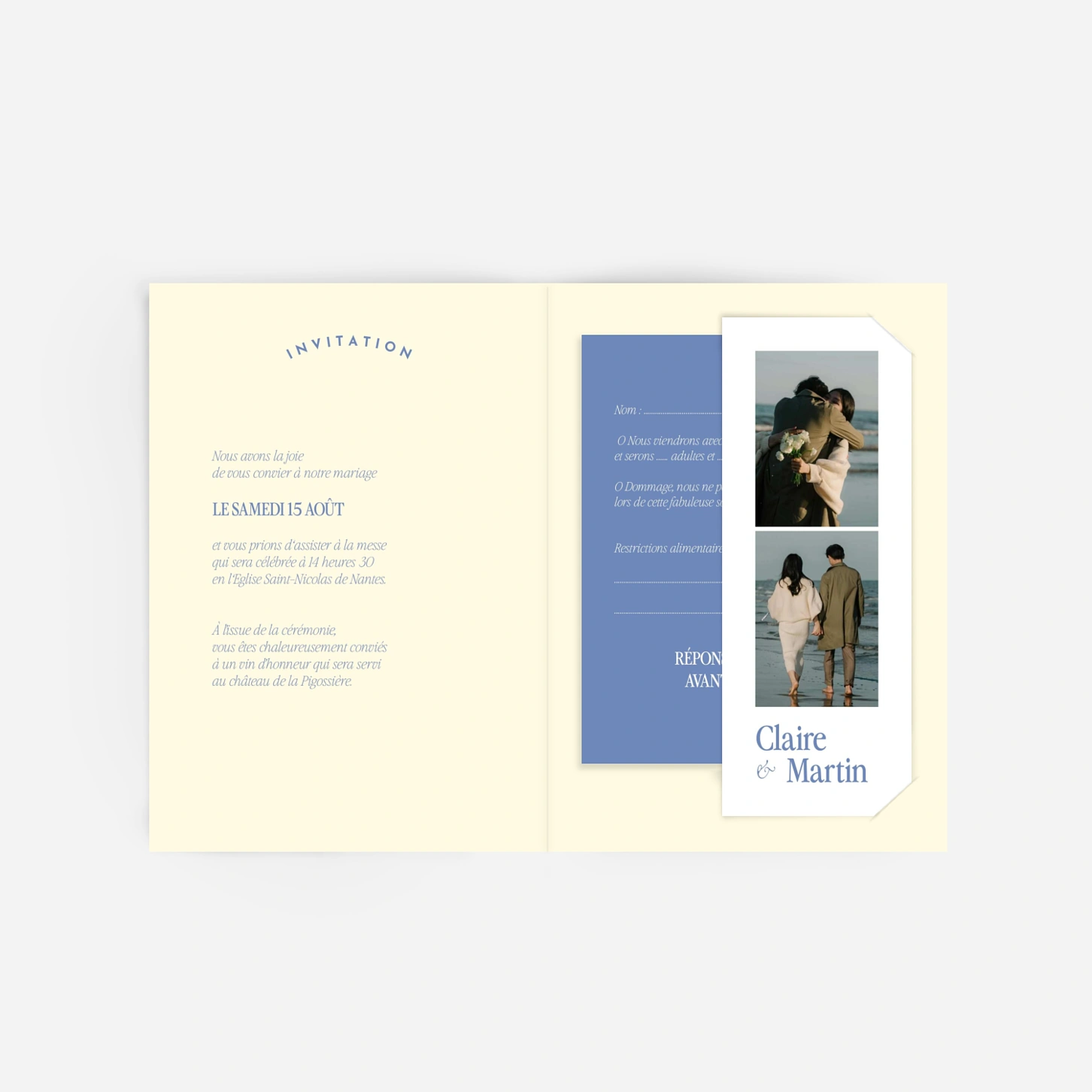 Faire-part mariage Teintes de joie