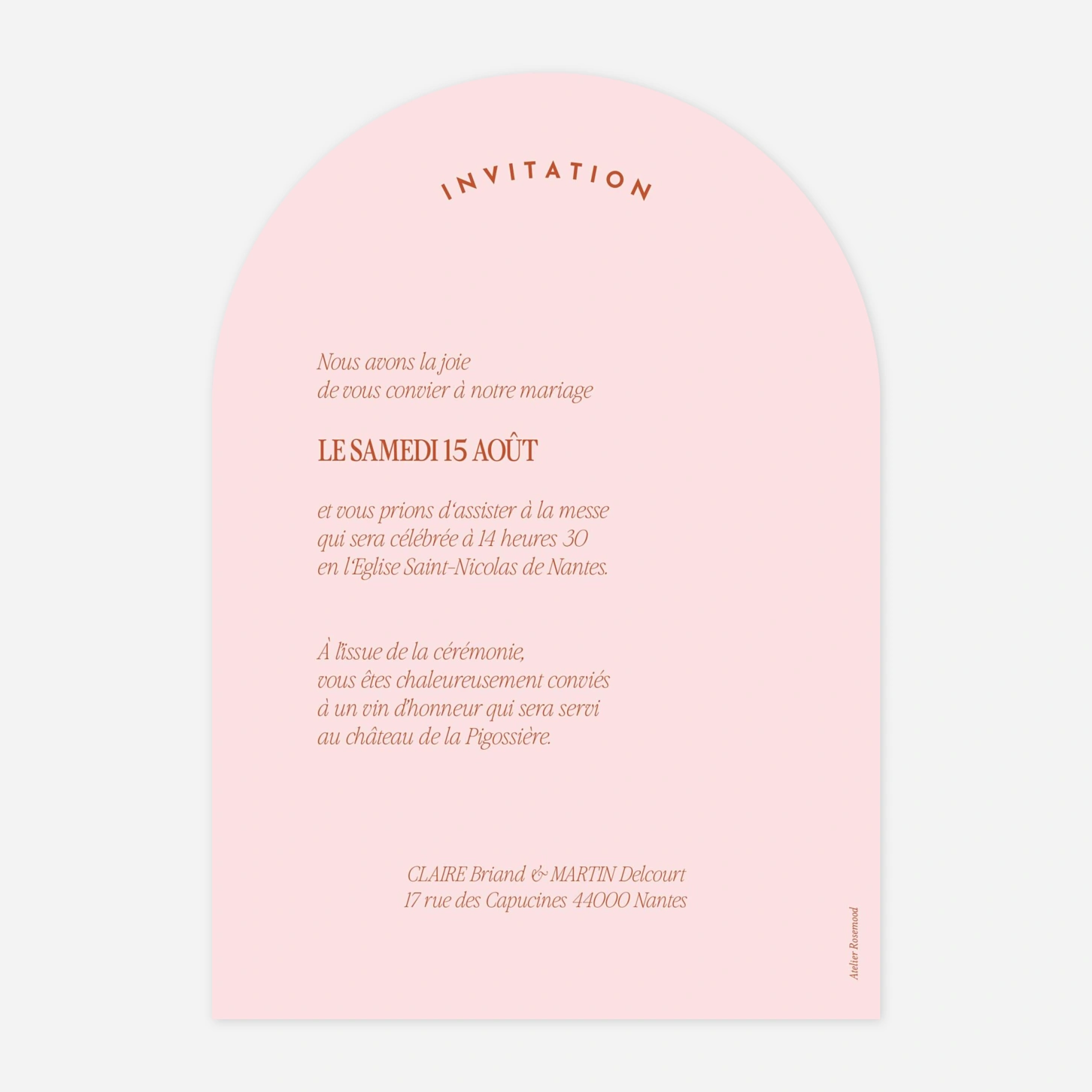 Faire-part mariage Teintes de joie