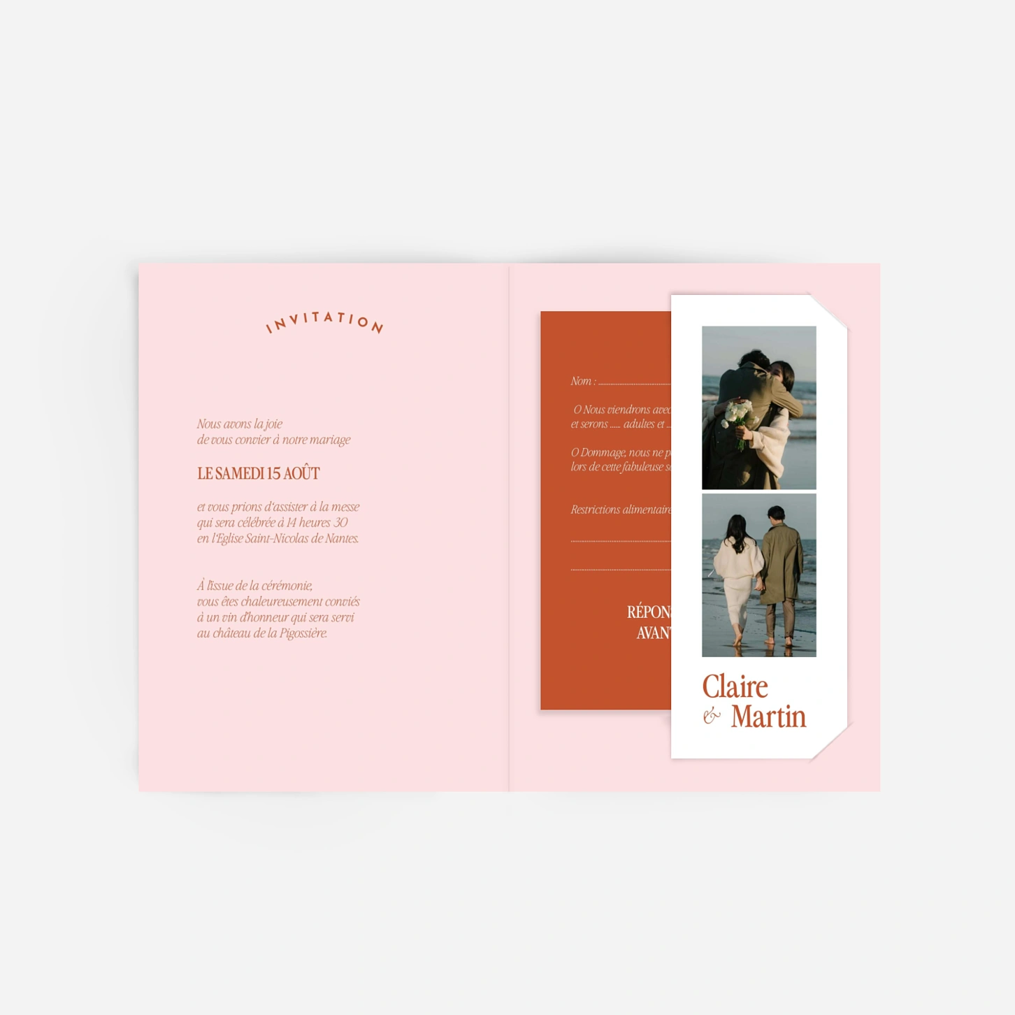 Faire-part mariage Teintes de joie