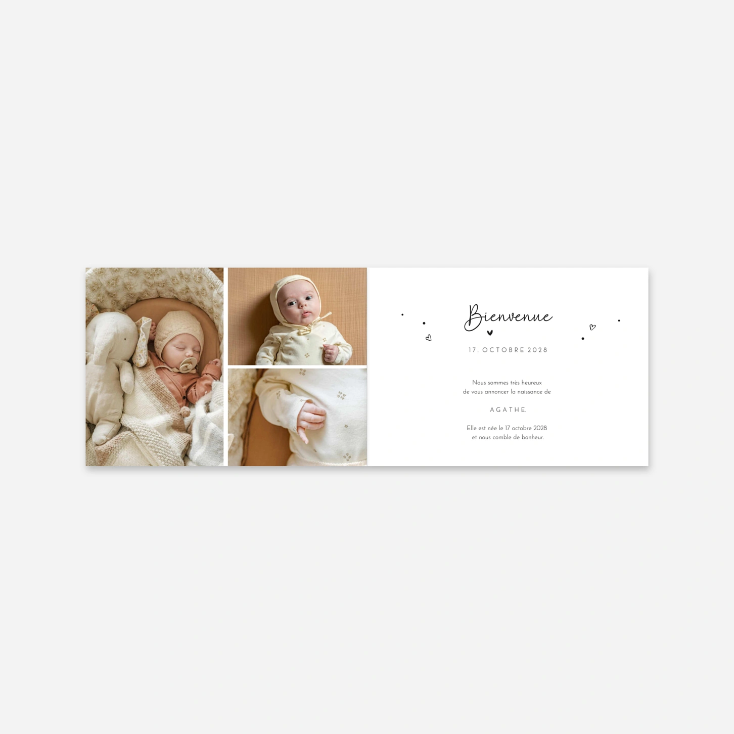 Faire-part naissance Premiers regards