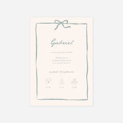 Faire-part naissance Tendre enfance