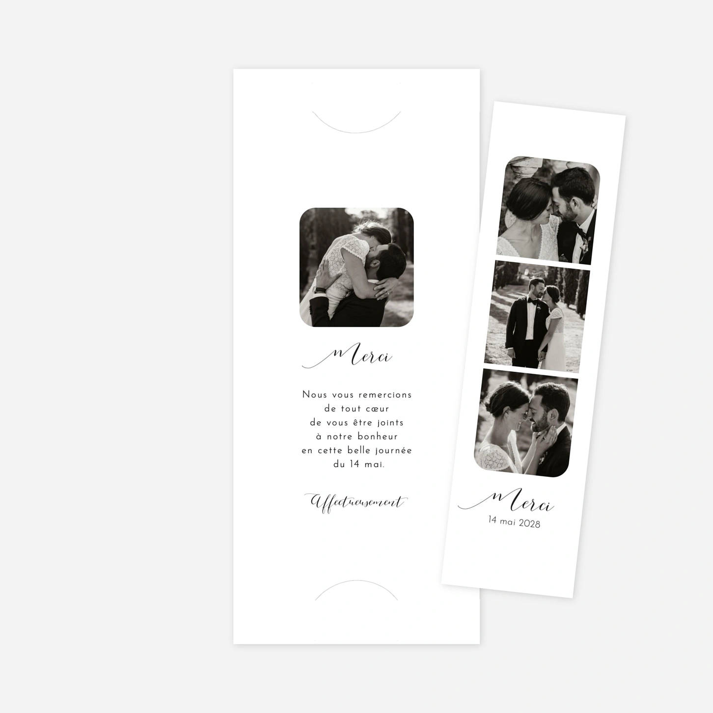 Carte de remerciements Tendre innocence