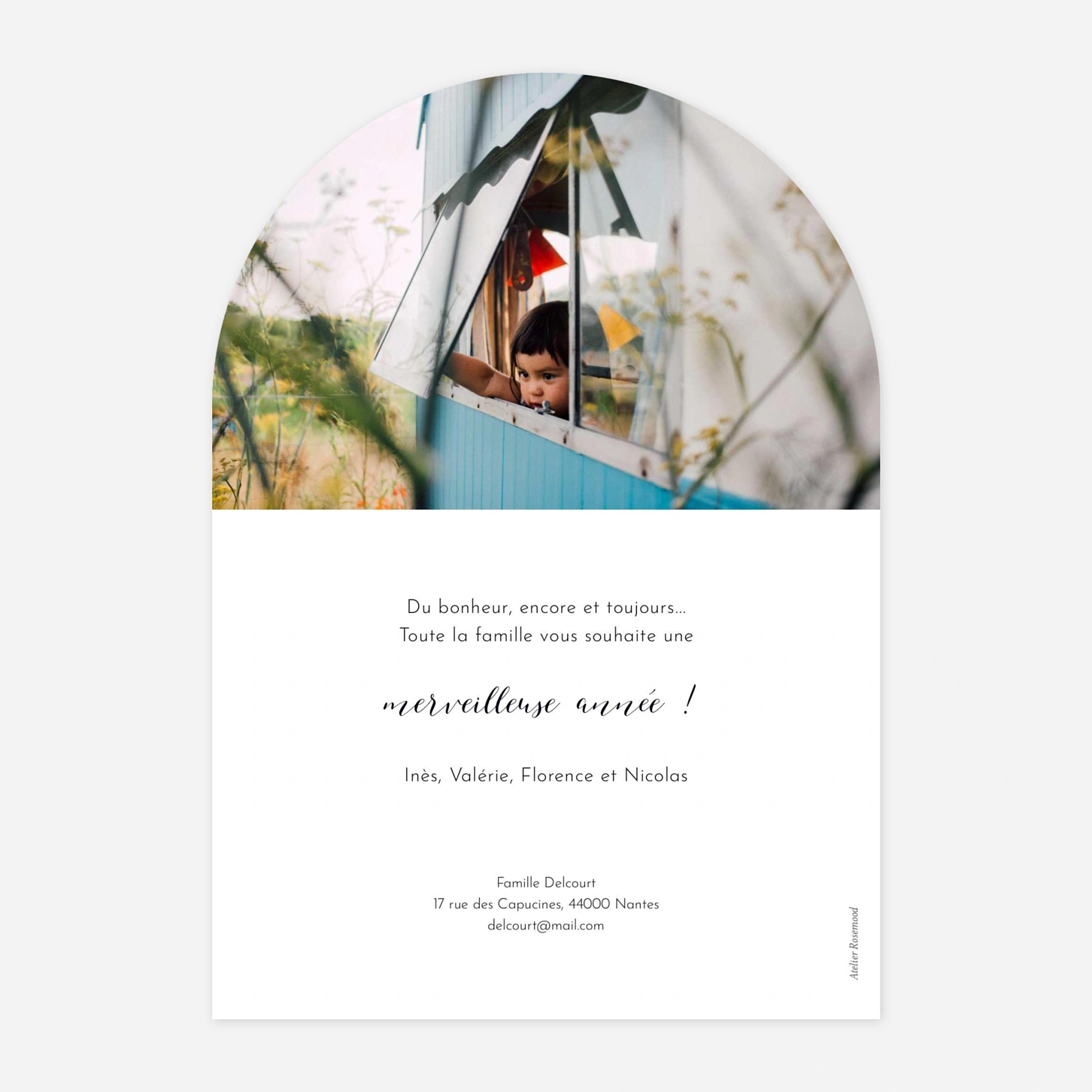Carte de voeux Tendre innocence
