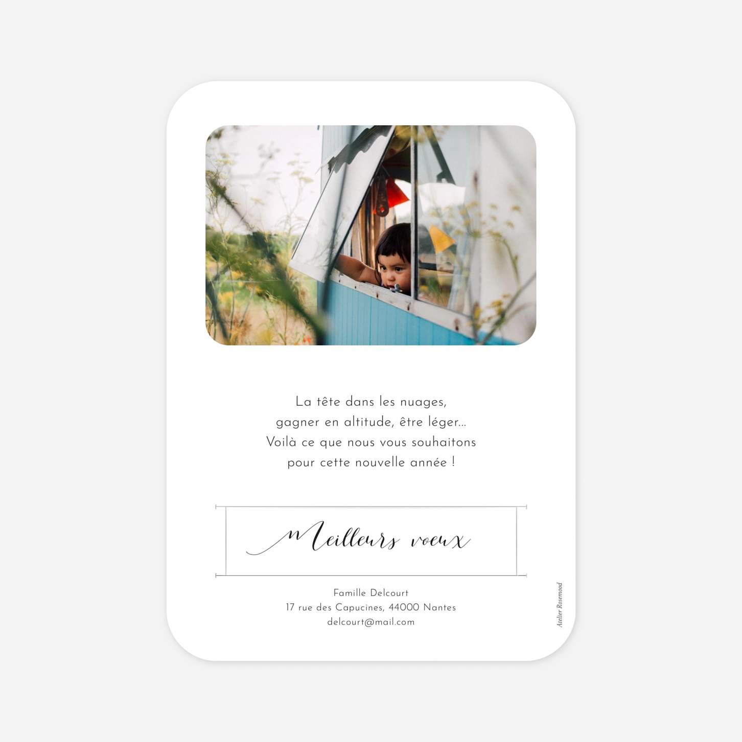 Carte de voeux Tendre innocence