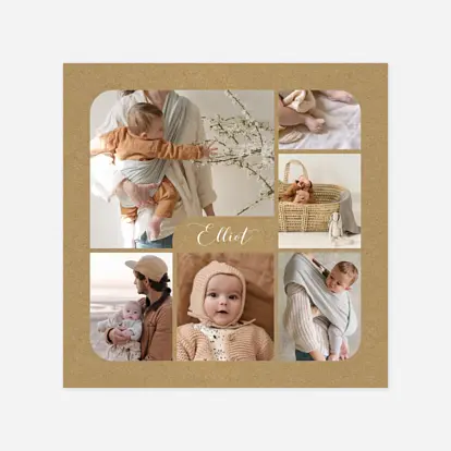 Faire-part naissance Tendre innocence multi photos