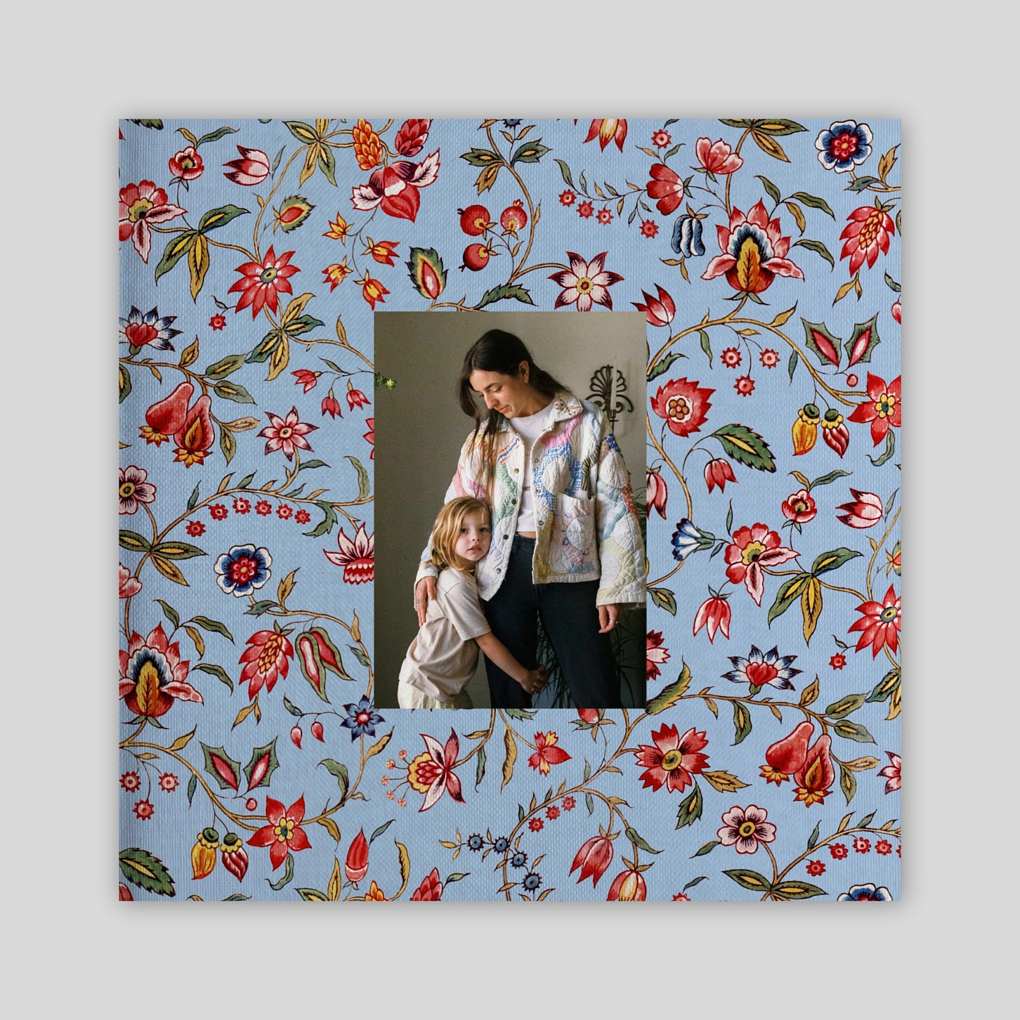 Livre photo couverture tissu Guirlande florale