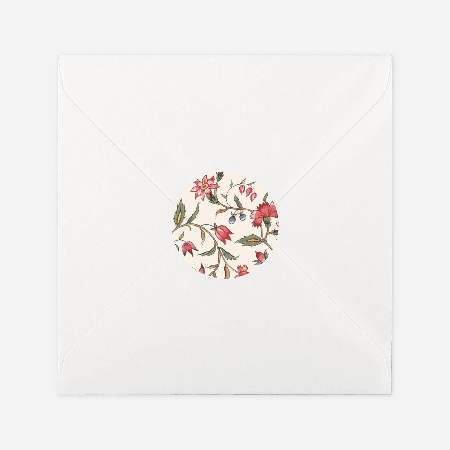 Étiquette cadeau Noël Guirlande florale