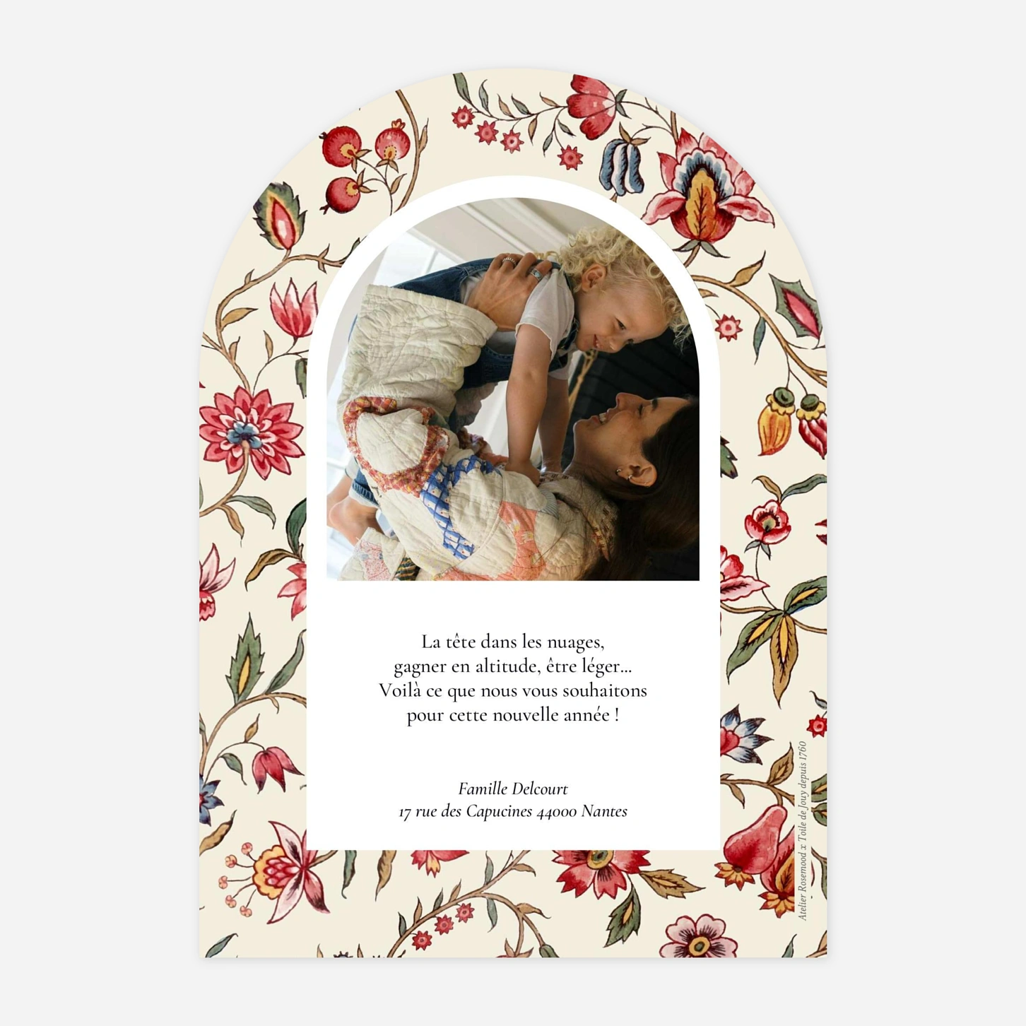 Carte de voeux Guirlande florale