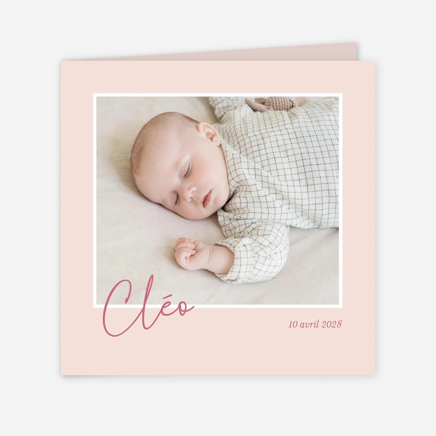 Faire-part naissance Fleur pastel
