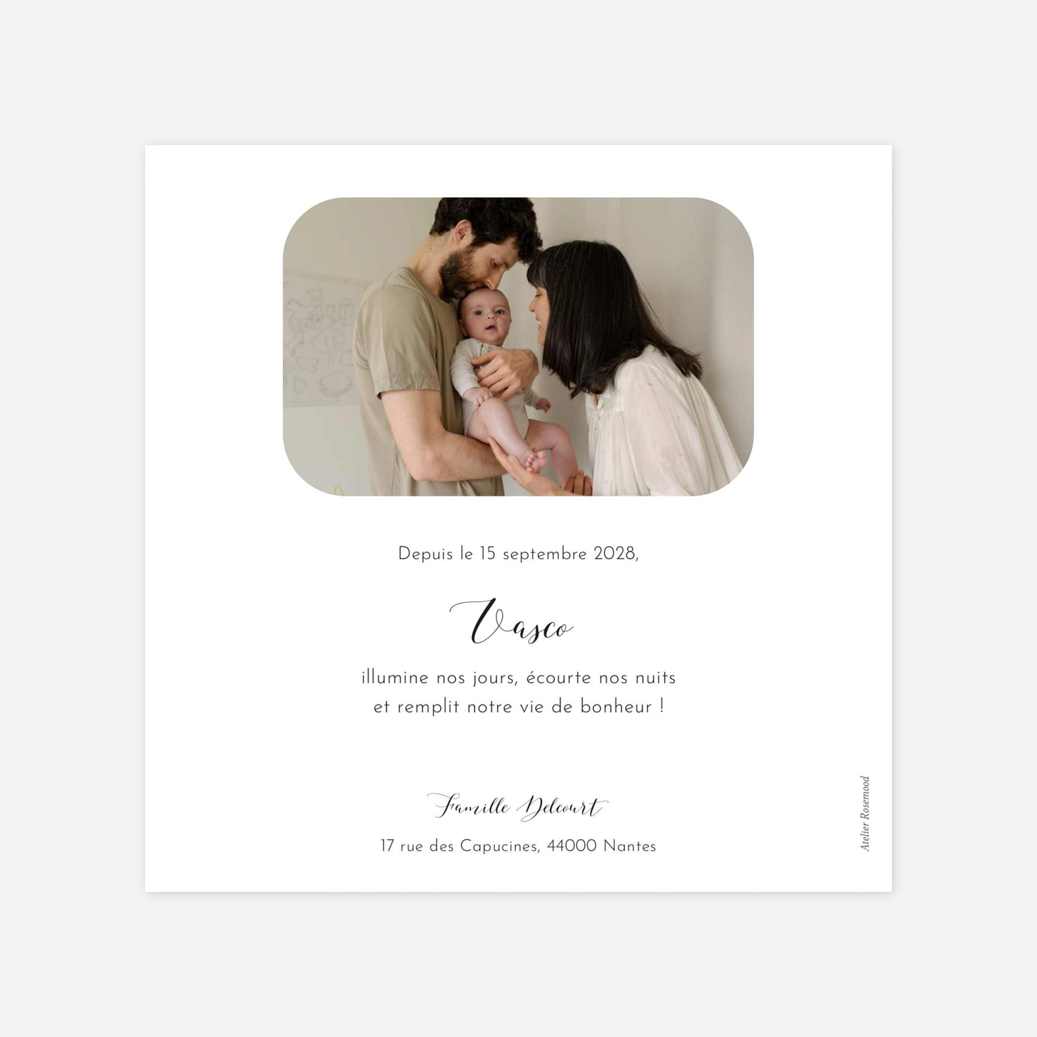 Faire-part naissance Tendre innocence picto