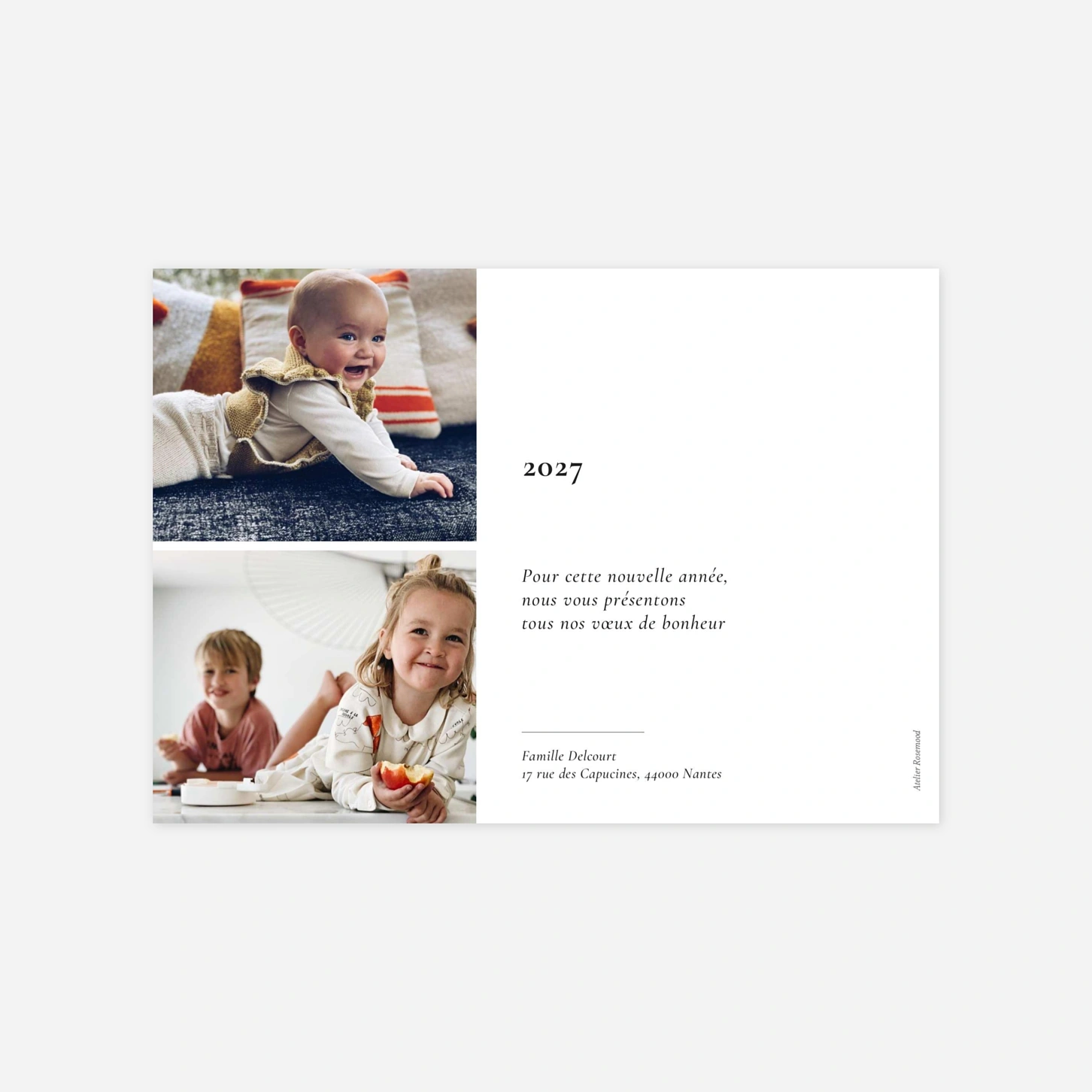 Carte de voeux Tout simplement