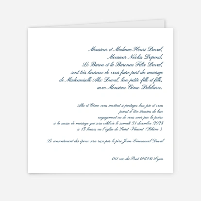 Faire-part mariage Traditionnel
