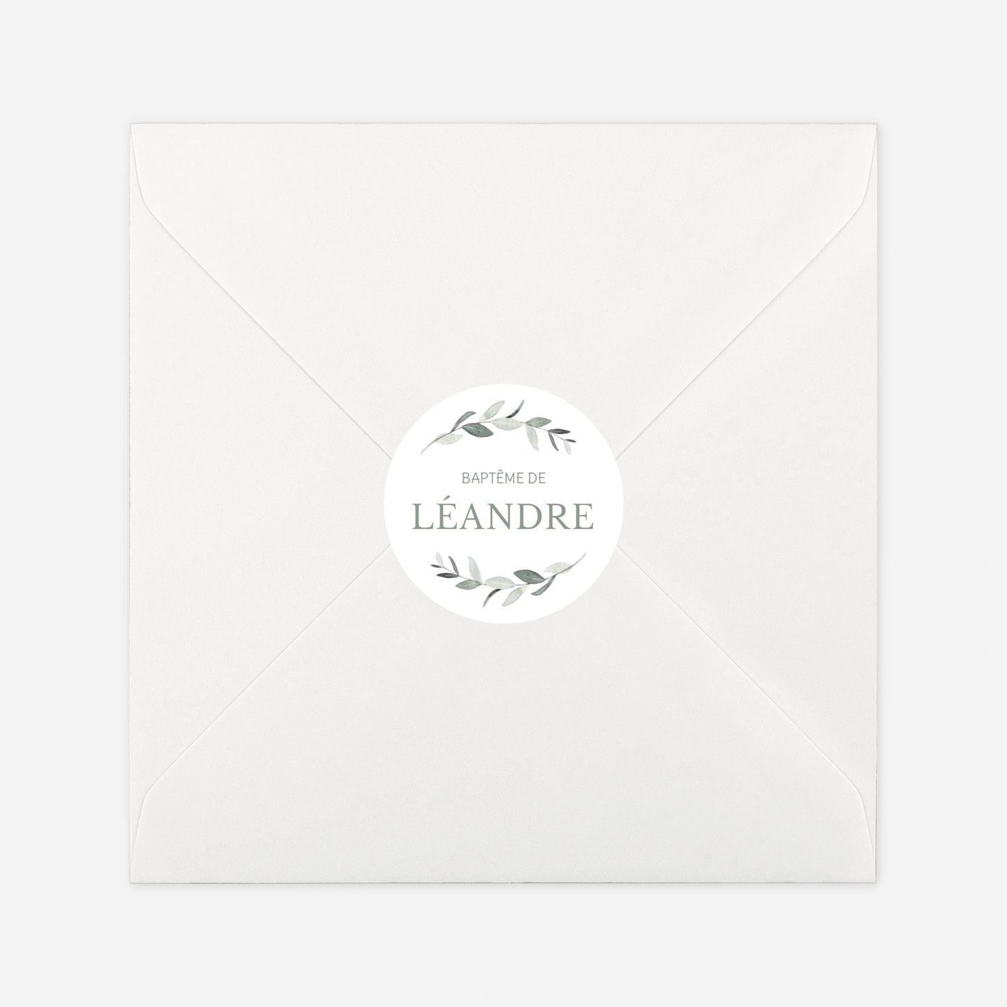 Stickers pour enveloppes baptême Petit trésor