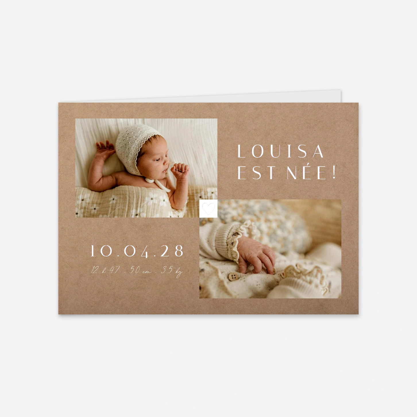 Faire-part naissance Trésor doré