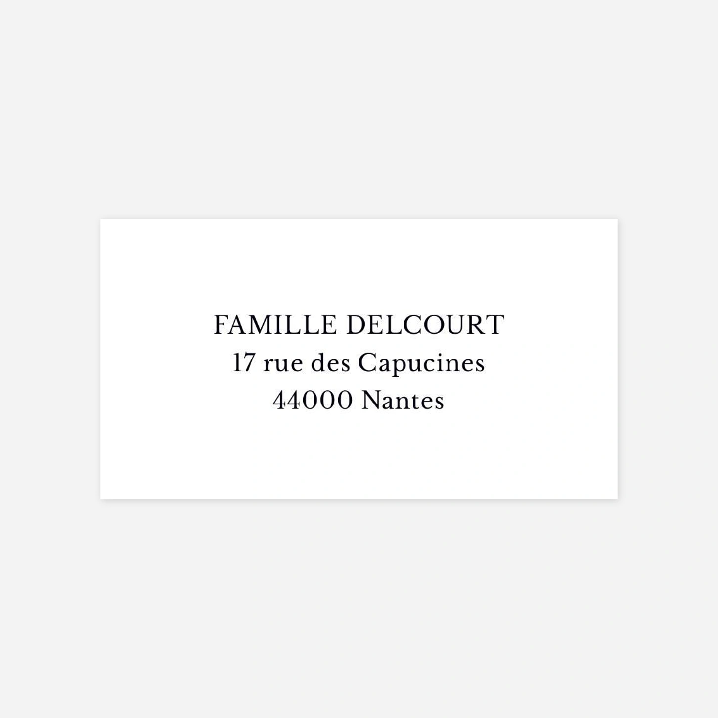 Étiquette expéditeur voeux Triptyque