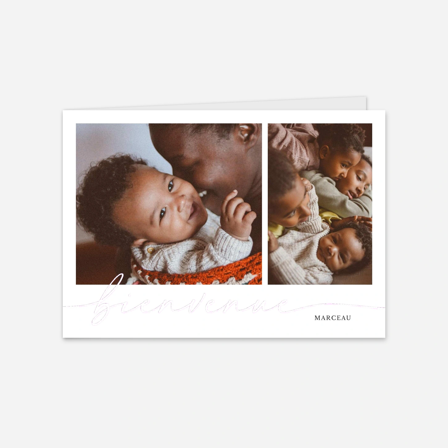 Faire-part naissance Triptyque