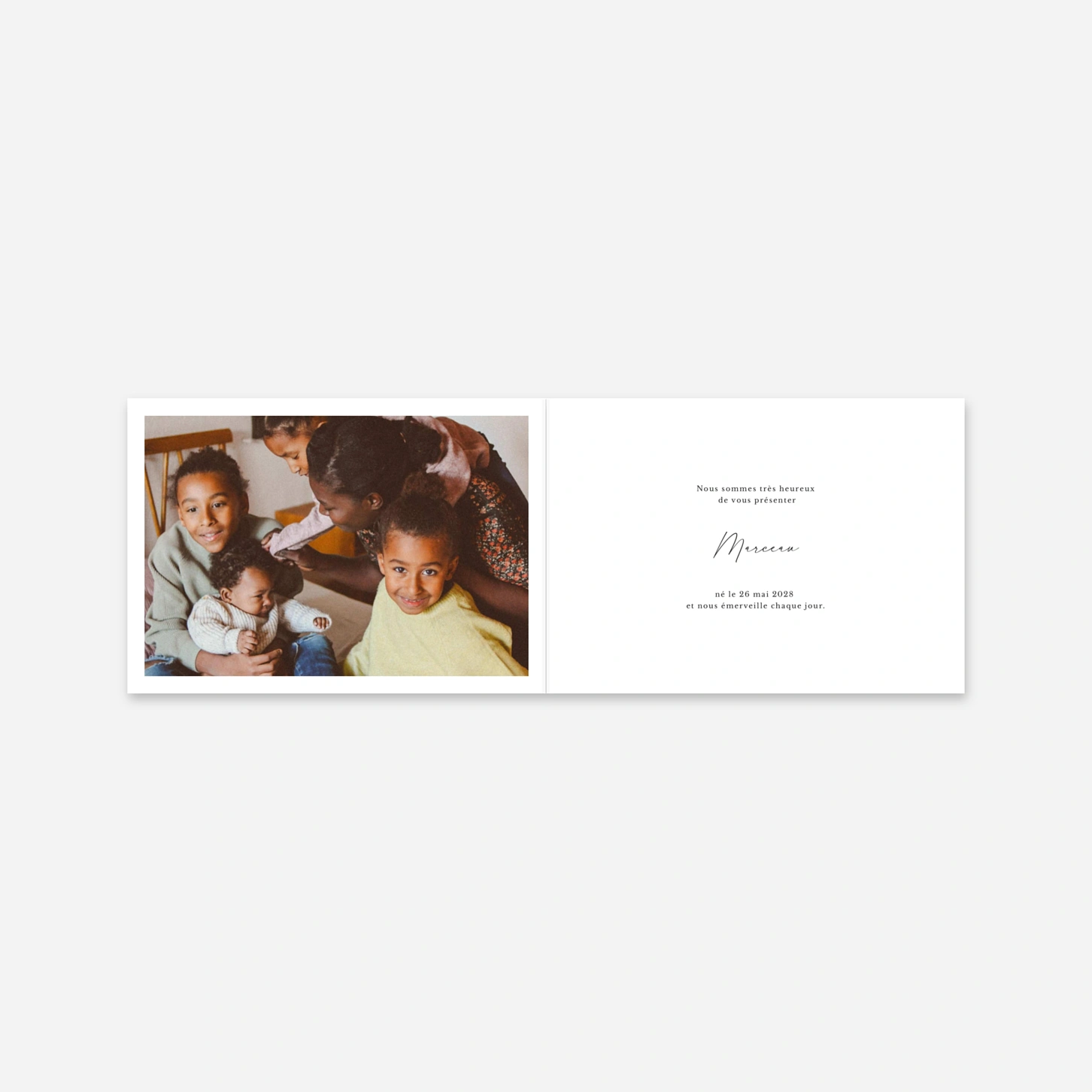 Faire-part naissance Triptyque