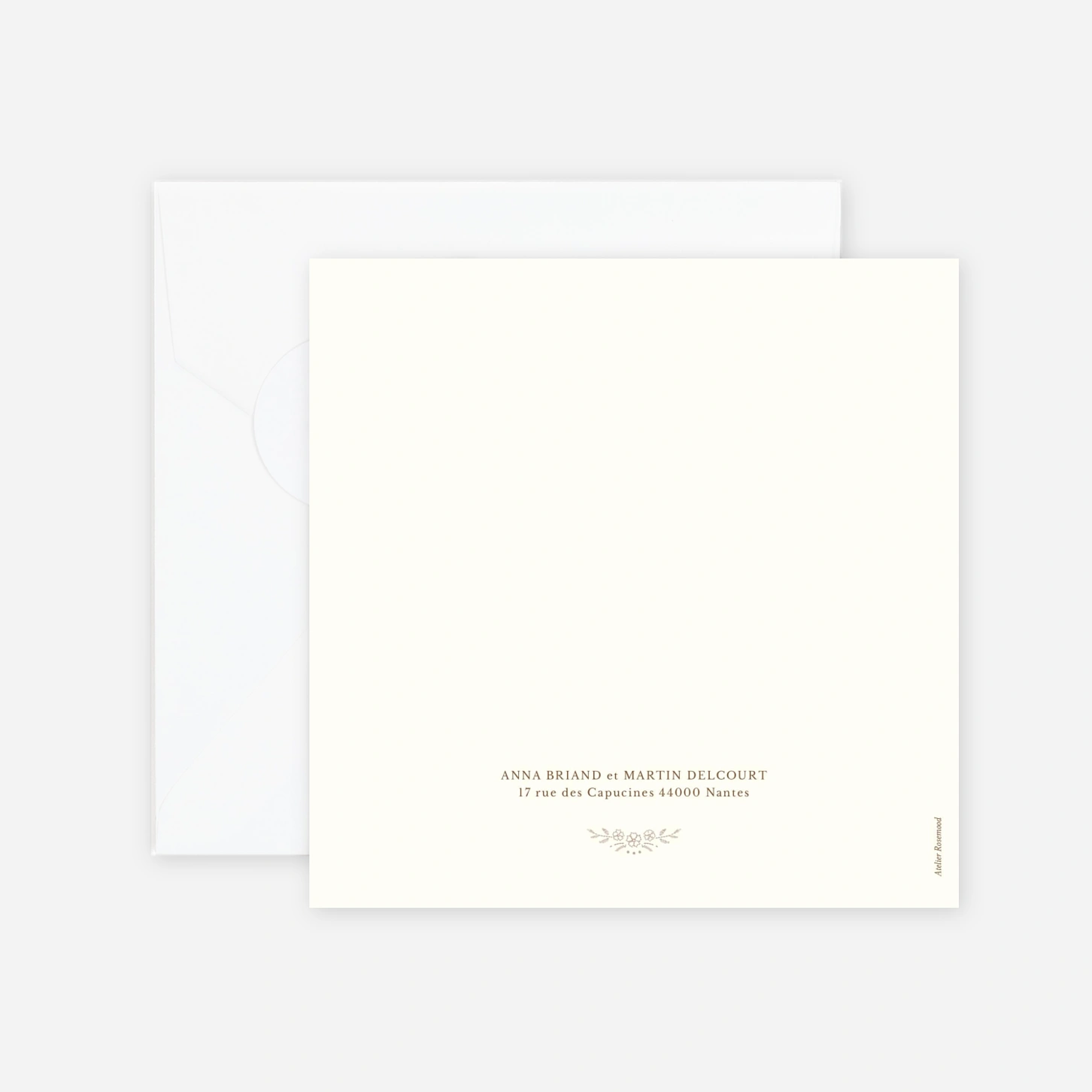 Faire-part mariage Union brodée