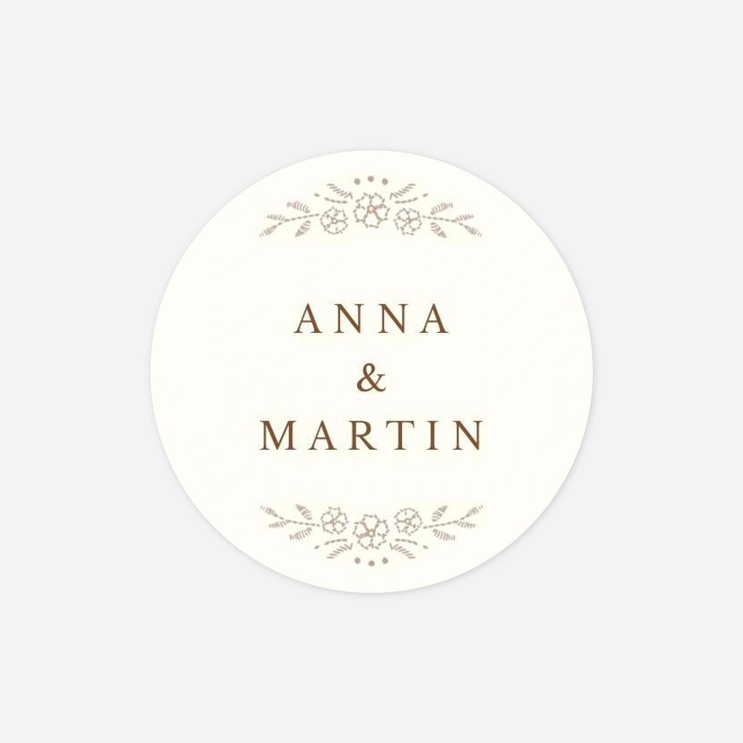 Stickers mariage Union brodée