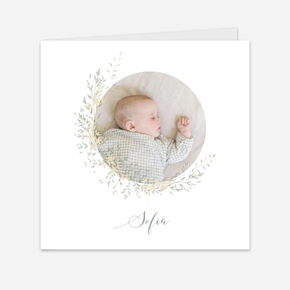 Faire-part naissance Union fleurie